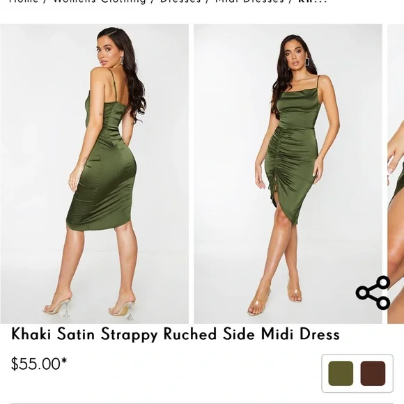 green emerald velvet dress Pretty Little Thing: Emerald Green Slinky One Shoulder Ruched Longline –  Vintage Stitch Australia main image 0
